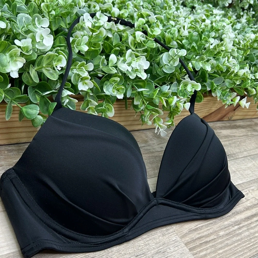 Victoria’s Secret Black Bra Bikini Top 34C NEW - Picture 3 of 12